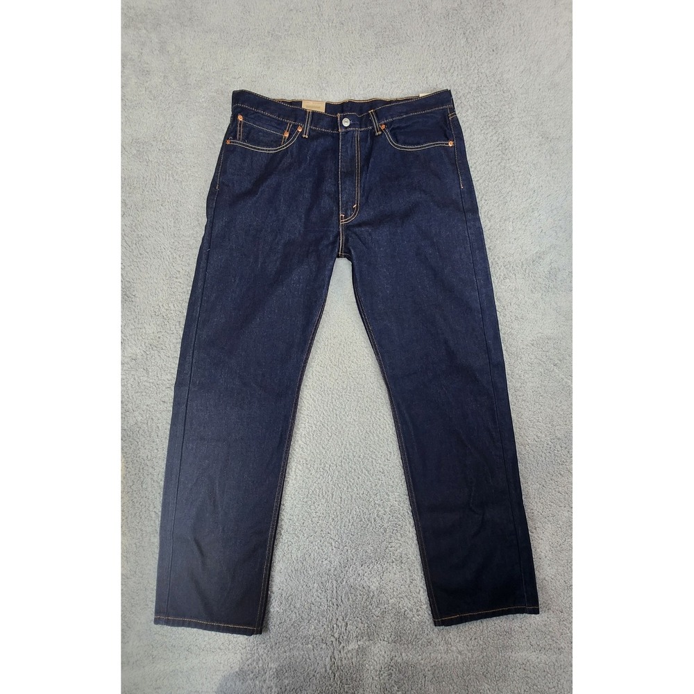Levi's 505 Regular Fit Jeans Mens Size W38 L32 Dark Wash Denim Straight Leg NWT